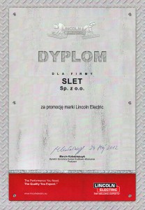 lincoln electric dyplom slet